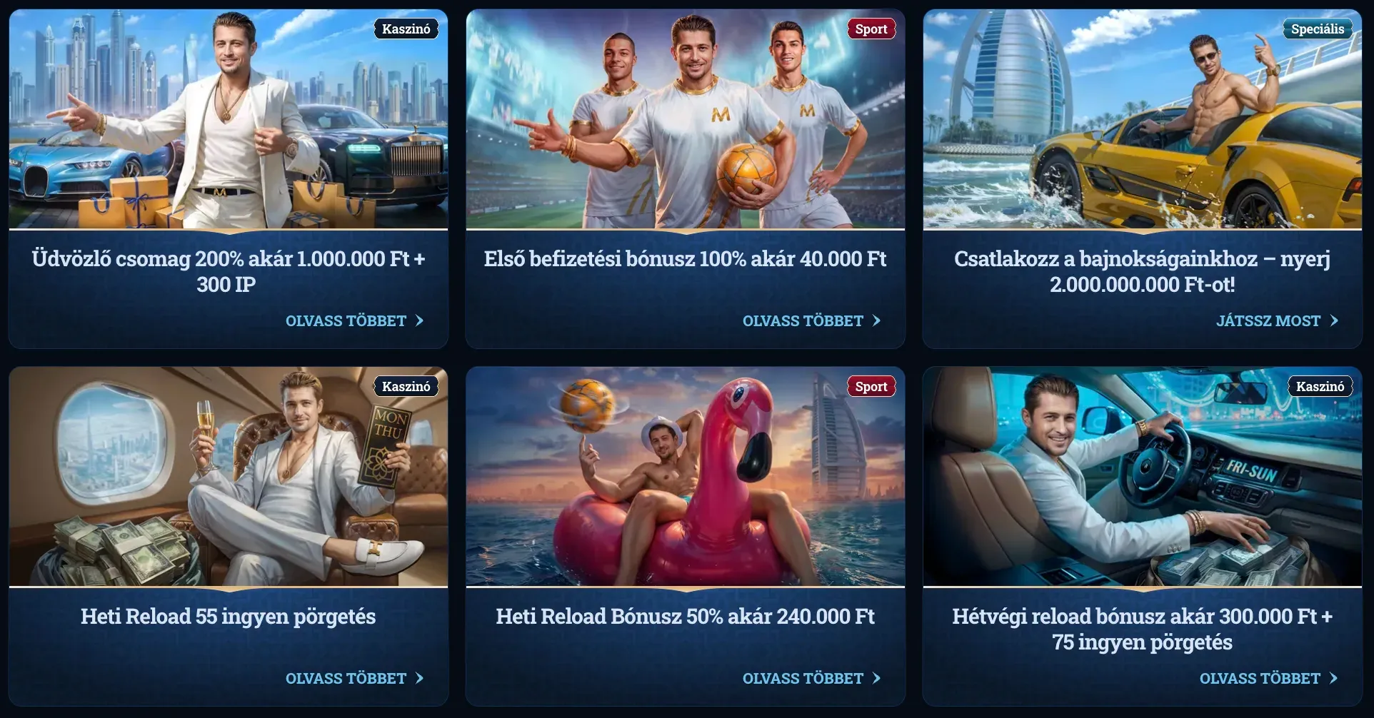 Promóciók a Millioner casino